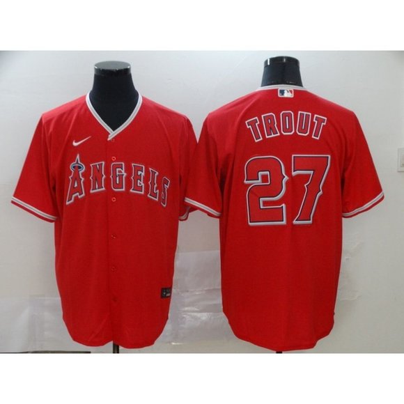 mike trout red jersey